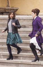 JENNA LOUISE COLEMAN on the Set of Doctor Who in Tenerife