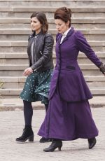 JENNA LOUISE COLEMAN on the Set of Doctor Who in Tenerife