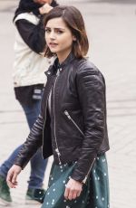 JENNA LOUISE COLEMAN on the Set of Doctor Who in Tenerife