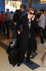 JESSICA CHASTAIN Arrives at LAX Airport in Los Angeles 1902