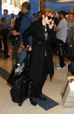 JESSICA CHASTAIN Arrives at LAX Airport in Los Angeles 1902