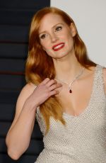 JESSICA CHASTAIN at Vanity Fair Oscar Party in Hollywood