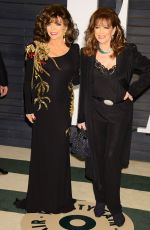 JOAN and JACKIE COLLINS at Vanity Fair Oscar Party in Hollywood