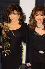 JOAN and JACKIE COLLINS at Vanity Fair Oscar Party in Hollywood