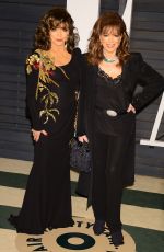 JOAN and JACKIE COLLINS at Vanity Fair Oscar Party in Hollywood