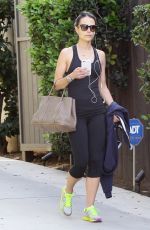 JORDANA BREWSTER in Leggings and Tanik Top Out in West Hollywood