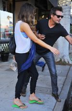KATE BECKINSALE Leaves a Nail Salon in Santa Monica