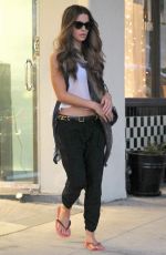 KATE BECKINSALE Leaves a Nail Salon in Santa Monica