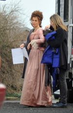 KATE BECKINSALE on the Set of Love and Friendship in Dublin