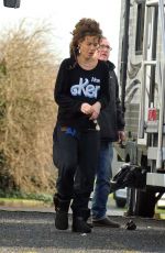 KATE BECKINSALE on the Set of Love and Friendship in Dublin