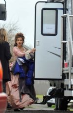 KATE BECKINSALE on the Set of Love and Friendship in Dublin