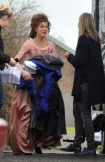 KATE BECKINSALE on the Set of Love and Friendship in Dublin