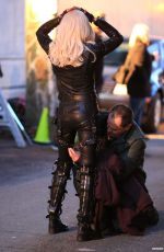 KATIE CASSIDY on the Set of Arrow in Vancouver 1702