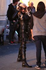 KATIE CASSIDY on the Set of Arrow in Vancouver 1702