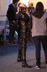 KATIE CASSIDY on the Set of Arrow in Vancouver 1702