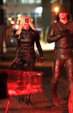 KATIE CASSIDY on the Set of Arrow in Vancouver 1702