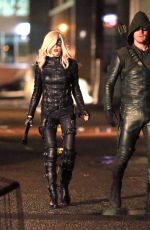 KATIE CASSIDY on the Set of Arrow in Vancouver 1702