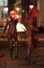 KATIE CASSIDY on the Set of Arrow in Vancouver 1702