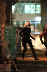 KATIE CASSIDY on the Set of Arrow in Vancouver 1702
