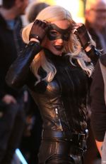 KATIE CASSIDY on the Set of Arrow in Vancouver 1702