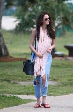 KAYA SCODELARIO in Ripped Jeans on The Gold Coast in Queensland
