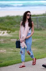 KAYA SCODELARIO in Ripped Jeans on The Gold Coast in Queensland