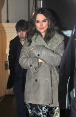 KEIRA KNIGHTLEY Leaves Strand Palace Hotel in London
