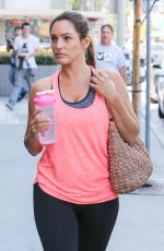 KELLY BROOK in Tight Leggings Arrives at a Gym in Los Angeles