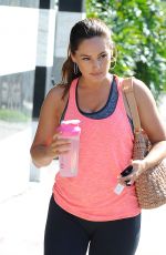 KELLY BROOK in Tight Leggings Arrives at a Gym in Los Angeles