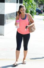 KELLY BROOK in Tight Leggings Arrives at a Gym in Los Angeles