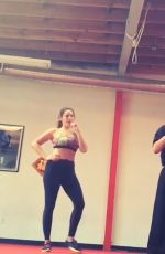 KELLY BROOK Training at Shaolin Wushu Centre in Los Angeles