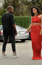 KIM KARDASHIAN and Kanye West Arrives at Roc Nation Pre-grammy Brunch in Beverly Hills