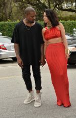 KIM KARDASHIAN and Kanye West Arrives at Roc Nation Pre-grammy Brunch in Beverly Hills