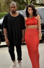 KIM KARDASHIAN and Kanye West Arrives at Roc Nation Pre-grammy Brunch in Beverly Hills