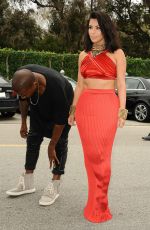 KIM KARDASHIAN and Kanye West Arrives at Roc Nation Pre-grammy Brunch in Beverly Hills