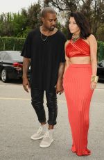 KIM KARDASHIAN and Kanye West Arrives at Roc Nation Pre-grammy Brunch in Beverly Hills