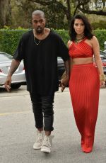KIM KARDASHIAN and Kanye West Arrives at Roc Nation Pre-grammy Brunch in Beverly Hills