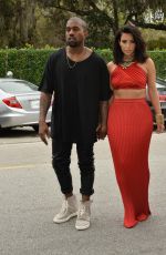 KIM KARDASHIAN and Kanye West Arrives at Roc Nation Pre-grammy Brunch in Beverly Hills