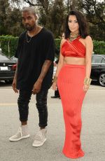 KIM KARDASHIAN and Kanye West Arrives at Roc Nation Pre-grammy Brunch in Beverly Hills