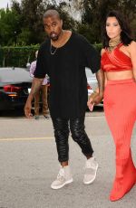 KIM KARDASHIAN and Kanye West Arrives at Roc Nation Pre-grammy Brunch in Beverly Hills