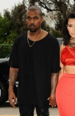 KIM KARDASHIAN and Kanye West Arrives at Roc Nation Pre-grammy Brunch in Beverly Hills