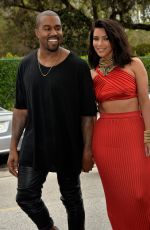 KIM KARDASHIAN and Kanye West Arrives at Roc Nation Pre-grammy Brunch in Beverly Hills