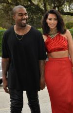 KIM KARDASHIAN and Kanye West Arrives at Roc Nation Pre-grammy Brunch in Beverly Hills