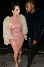 KIM KARDASHIAN and Kanye West Out and About in London 2602