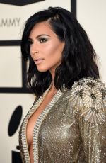 KIM KARDASHIAN at 2015 Grammy Awards in Los Angeles