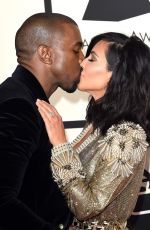 KIM KARDASHIAN at 2015 Grammy Awards in Los Angeles