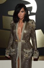 KIM KARDASHIAN at 2015 Grammy Awards in Los Angeles