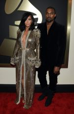 KIM KARDASHIAN at 2015 Grammy Awards in Los Angeles