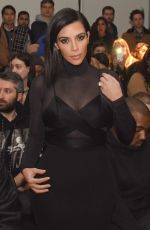 KIM KARDASHIAN at Robert Geller Fall 2015 Fashion Show in New York