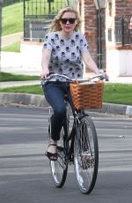 KIRSTEN DUNST Riding a Bike Out in Los Angeles